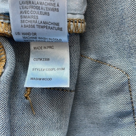 Sz25 Articles of Society Skinny Distressed Raw Hem Denim in Wood Wash VVGUC - Picture 14 of 14